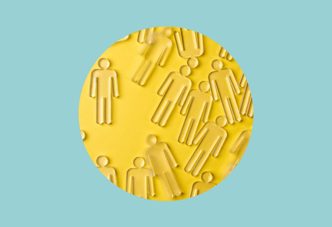 grouped outline of people representing crowd